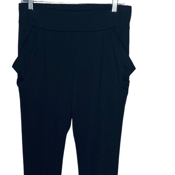 𝅺free People sz Small Black Pull On Pleated Ankle Leggings - Picture 3 of 10